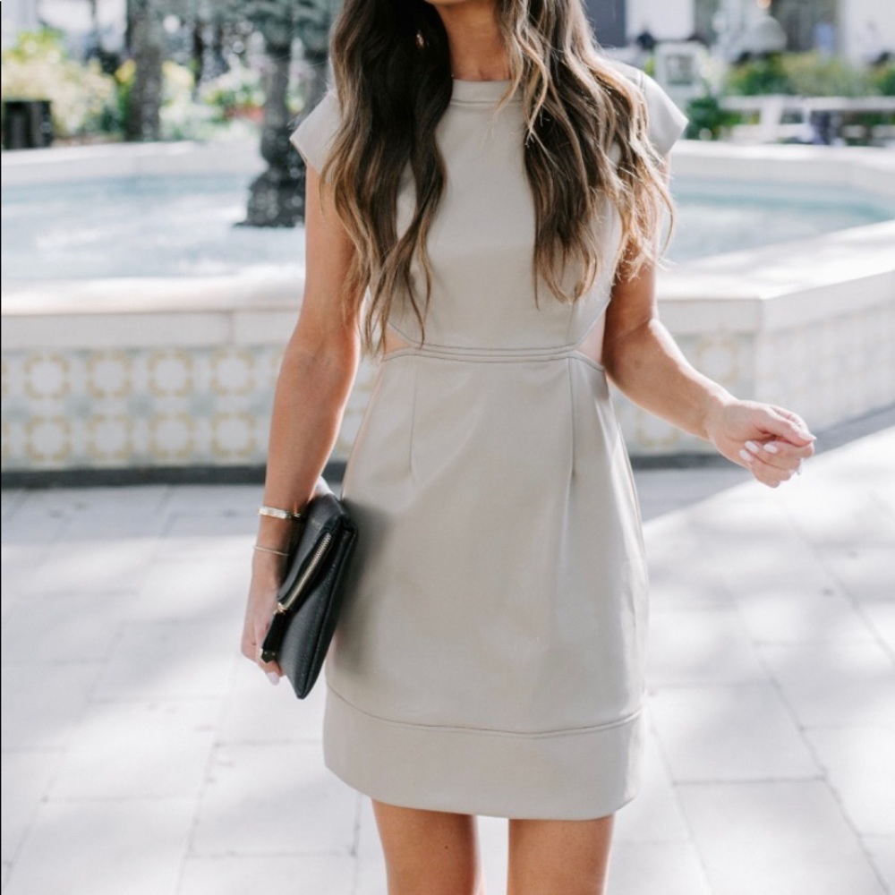 faux leather dress